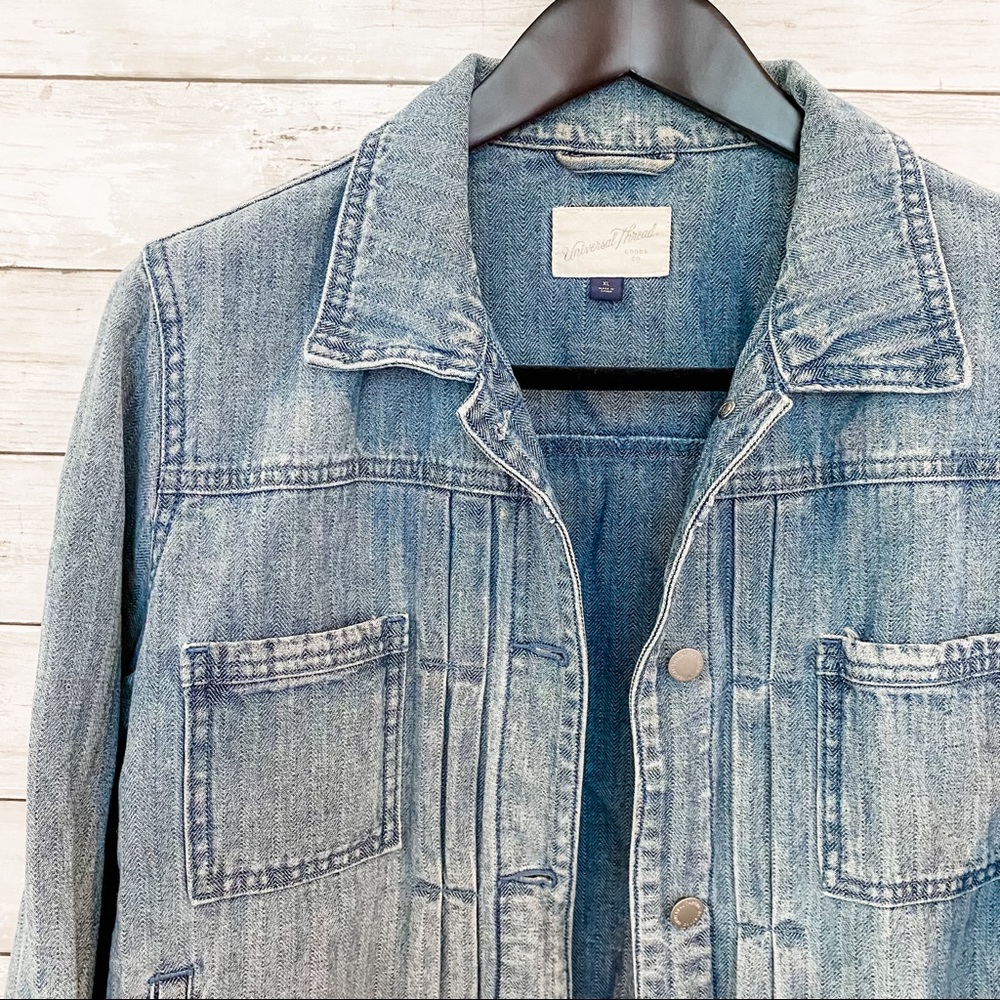 Universal Thread Ribbed Denim Jacket - image 3